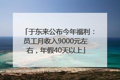 于东来公布今年福利：员工月收入9000元左右，年假40天以上