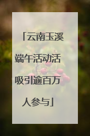 云南玉溪端午活动活吸引逾百万人参与