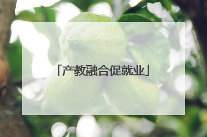 产教融合促就业