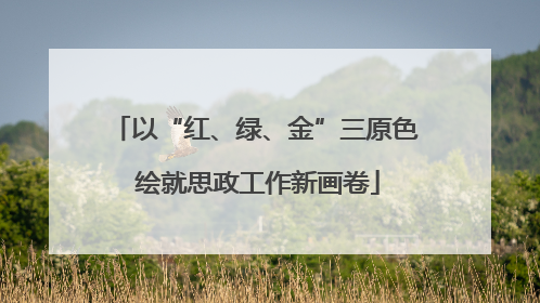 以“红、绿、金”三原色 绘就思政工作新画卷