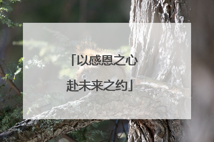 以感恩之心 赴未来之约