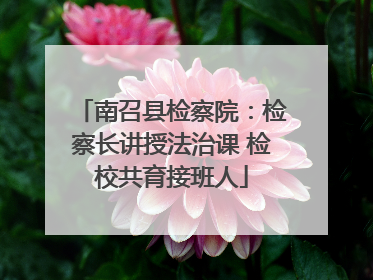 南召县检察院：检察长讲授法治课 检校共育接班人