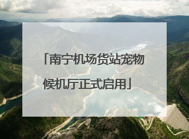 南宁机场货站宠物候机厅正式启用