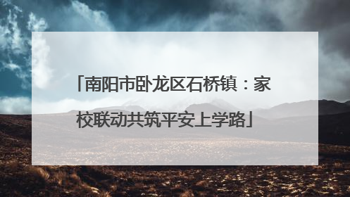 南阳市卧龙区石桥镇：家校联动共筑平安上学路