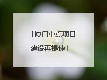 厦门重点项目建设再提速
