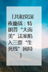 共和党深夜鏖战：特朗普“大而美”法案陷入三票“生死线”困局