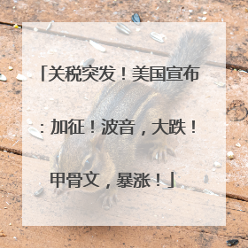 关税突发！美国宣布：加征！波音，大跌！甲骨文，暴涨！