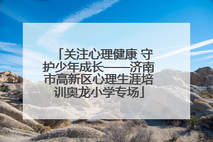关注心理健康 守护少年成长——济南市高新区心理生涯培训奥龙小学专场