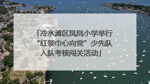 冷水滩区凤凰小学举行“红领巾心向党”少先队入队考核闯关活动