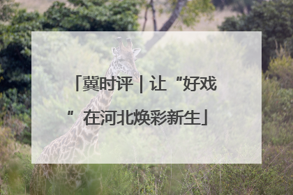 冀时评｜让“好戏”在河北焕彩新生