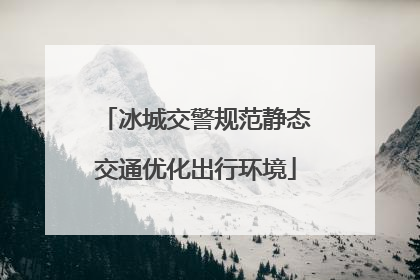 冰城交警规范静态交通优化出行环境