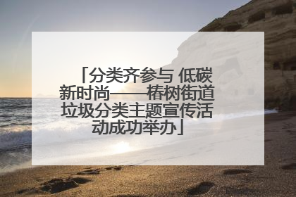 分类齐参与 低碳新时尚——椿树街道垃圾分类主题宣传活动成功举办