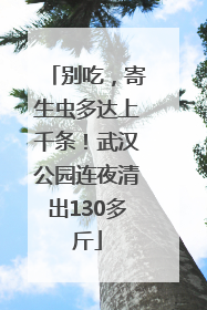 别吃，寄生虫多达上千条！武汉公园连夜清出130多斤