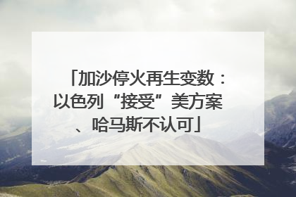 加沙停火再生变数：以色列“接受”美方案、哈马斯不认可