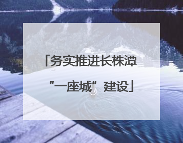 务实推进长株潭“一座城”建设