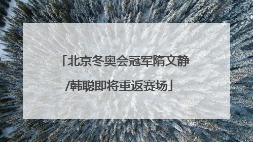 北京冬奥会冠军隋文静/韩聪即将重返赛场