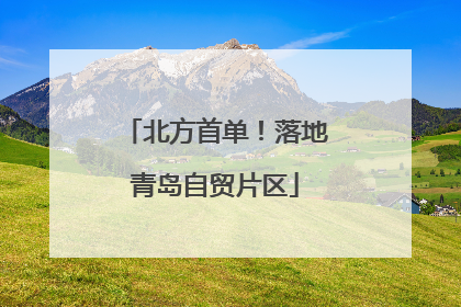 北方首单！落地青岛自贸片区