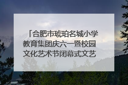 合肥市琥珀名城小学教育集团庆六一暨校园文化艺术节闭幕式文艺汇演圆满举行