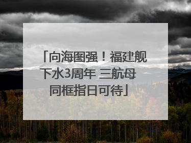 向海图强！福建舰下水3周年 三航母同框指日可待