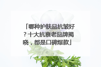 哪种护肤品抗皱好？十大抗衰老品牌揭晓，都是口碑爆款