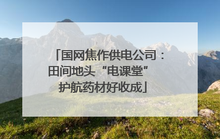 国网焦作供电公司：田间地头“电课堂” 护航药材好收成