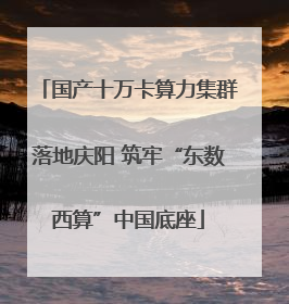 国产十万卡算力集群落地庆阳 筑牢“东数西算”中国底座