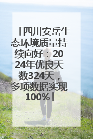 四川安岳生态环境质量持续向好：2024年优良天数324天，多项数据实现100%