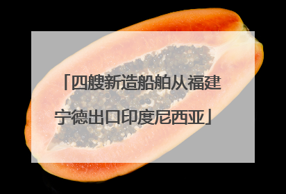 四艘新造船舶从福建宁德出口印度尼西亚