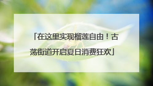 在这里实现榴莲自由！古荡街道开启夏日消费狂欢