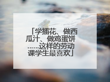 学插花、做西瓜汁、做鸡蛋饼……这样的劳动课学生最喜欢
