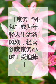 家务“外包”成为年轻人生活新风潮，轻喜到家家务小时工受追捧