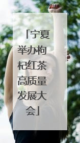 宁夏举办枸杞红茶高质量发展大会