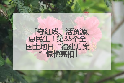 守红线、活资源、惠民生！第35个全国土地日“福建方案”惊艳亮相