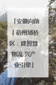 安徽向前丨宿州埇桥区：建智慧物流 兴产业引擎