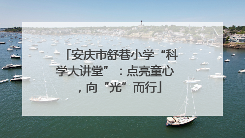 安庆市舒巷小学“科学大讲堂”：点亮童心，向“光”而行