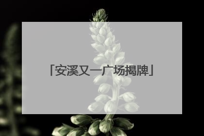 安溪又一广场揭牌