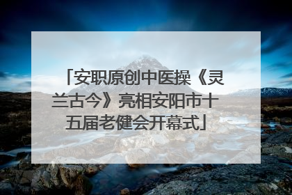 安职原创中医操《灵兰古今》亮相安阳市十五届老健会开幕式