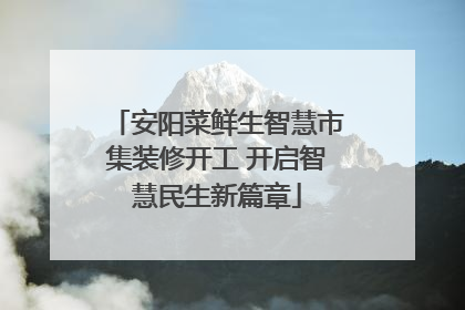 安阳菜鲜生智慧市集装修开工 开启智慧民生新篇章