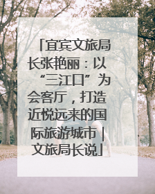 宜宾文旅局长张艳丽：以“三江口”为会客厅，打造近悦远来的国际旅游城市｜文旅局长说