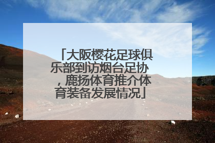 大阪樱花足球俱乐部到访烟台足协，鹿扬体育推介体育装备发展情况