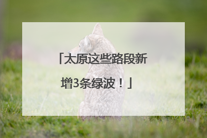 太原这些路段新增3条绿波！