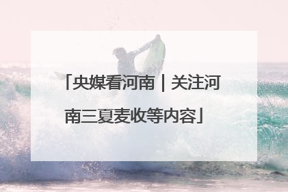 央媒看河南｜关注河南三夏麦收等内容