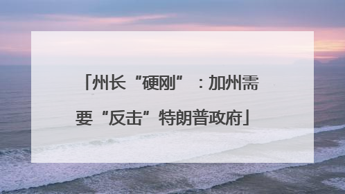 州长“硬刚”：加州需要“反击”特朗普政府