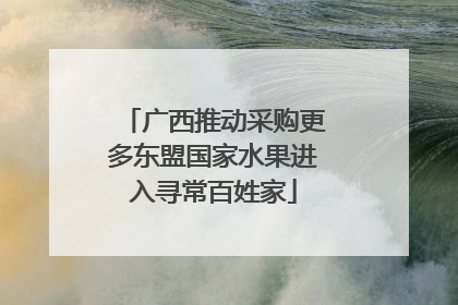 广西推动采购更多东盟国家水果进入寻常百姓家