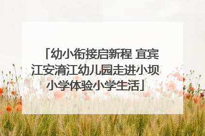 幼小衔接启新程 宜宾江安淯江幼儿园走进小坝小学体验小学生活