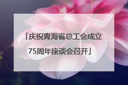 庆祝青海省总工会成立75周年座谈会召开