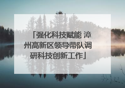 强化科技赋能 漳州高新区领导带队调研科技创新工作