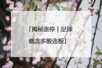 揭秘涨停｜足球概念多股连板