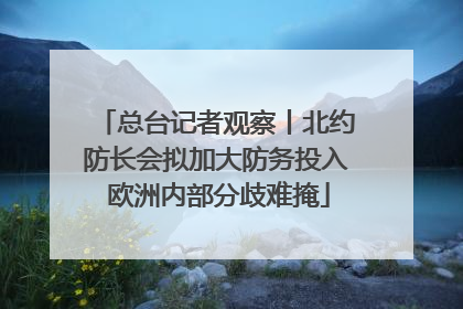 总台记者观察丨北约防长会拟加大防务投入 欧洲内部分歧难掩