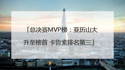 总决赛MVP榜：亚历山大升至榜首 卡鲁索排名第三